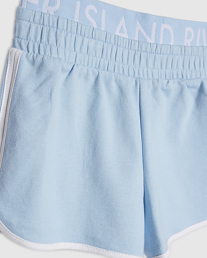 Girls Blue RI Waistband T-Shirt Set