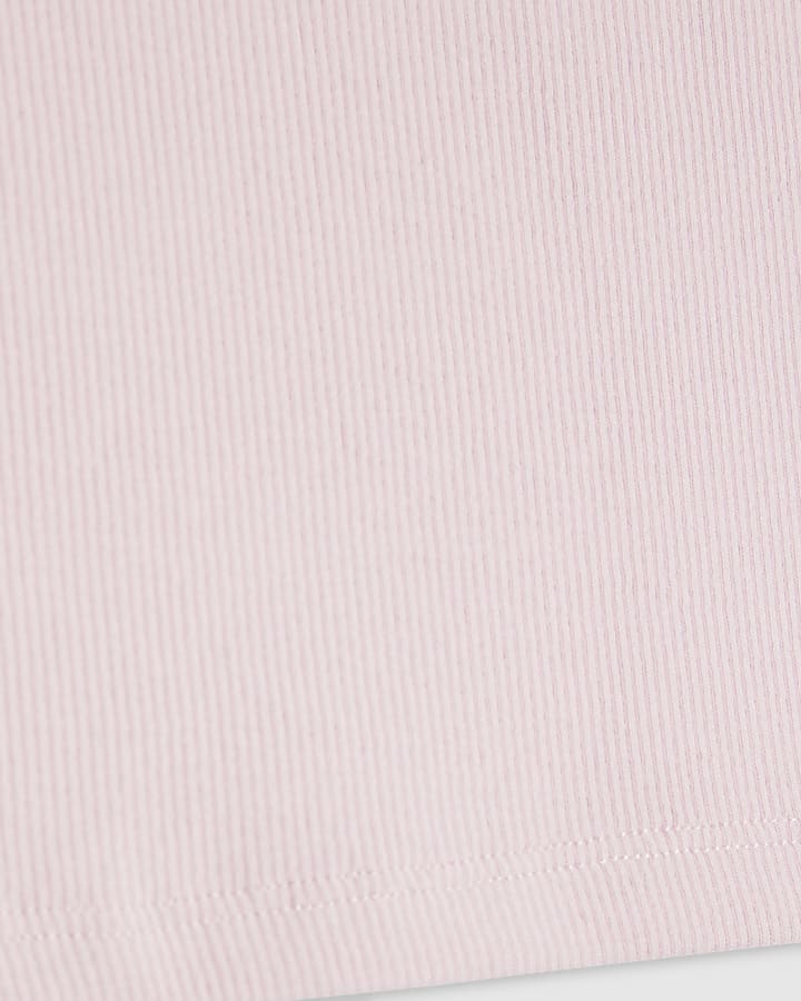 Girls Pink Long Sleeved Diamante Top