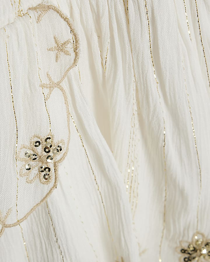 Girls White Beach Dress