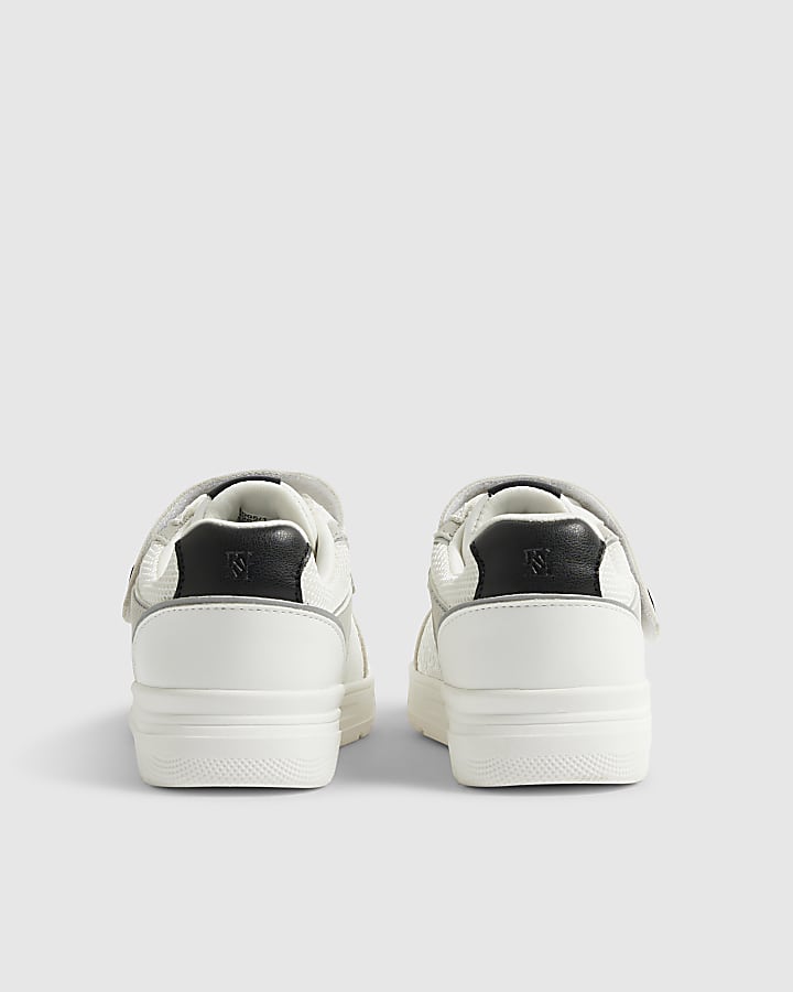 Boys White RI Embossed Trainers