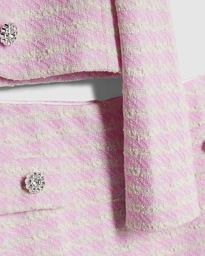 Girls Pink Scallop Skirt Set