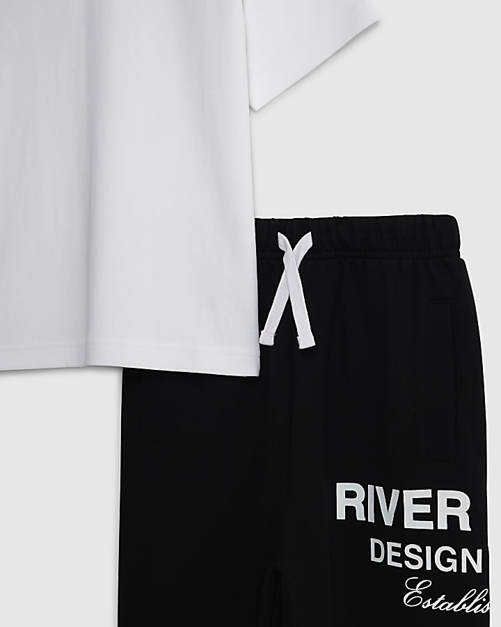 Boys White Design Studios Joggers Set