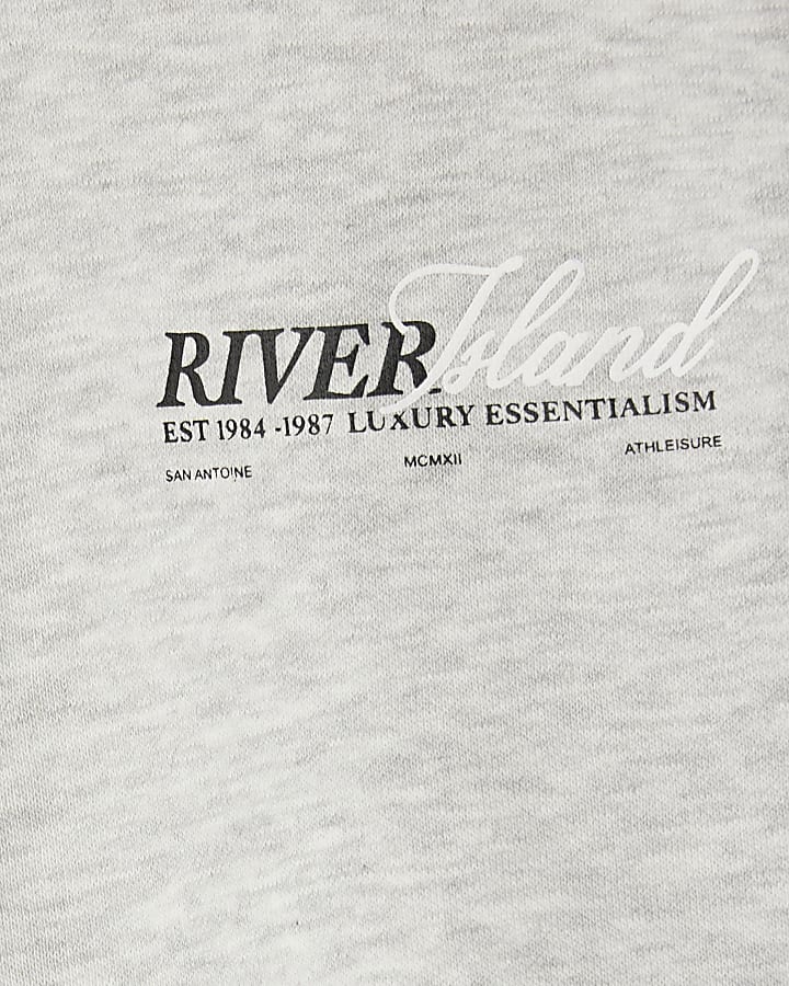 Boys Grey River Island Colour Block Hoodie