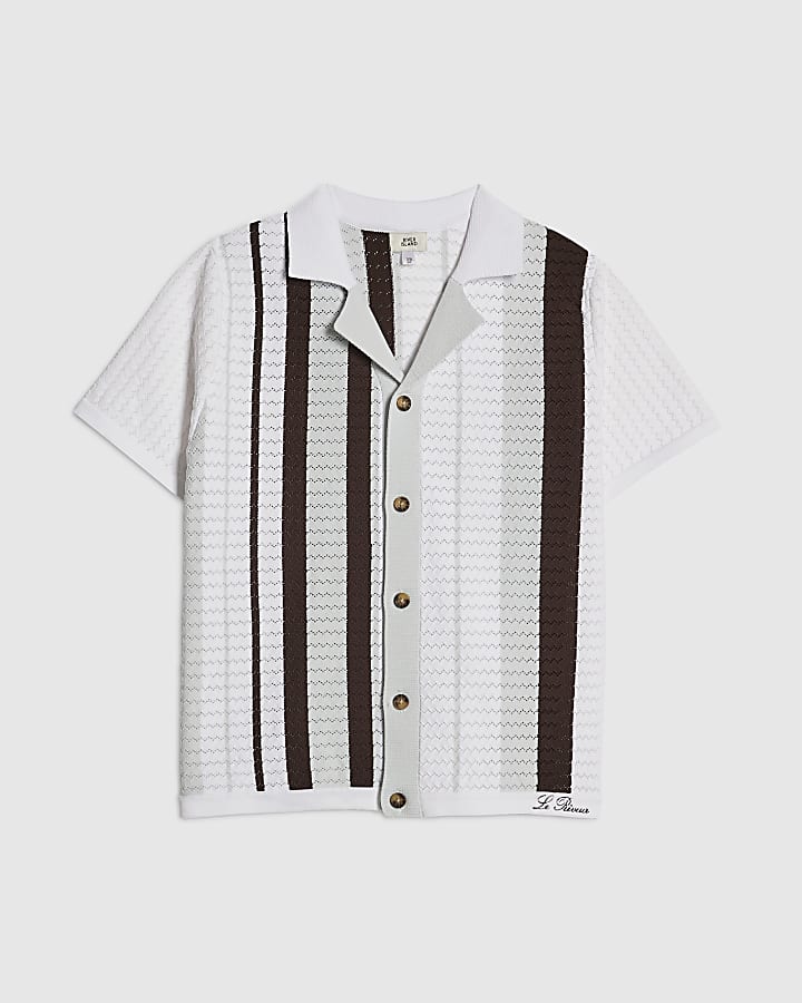 Boys Blue Stripe Polo Shirt