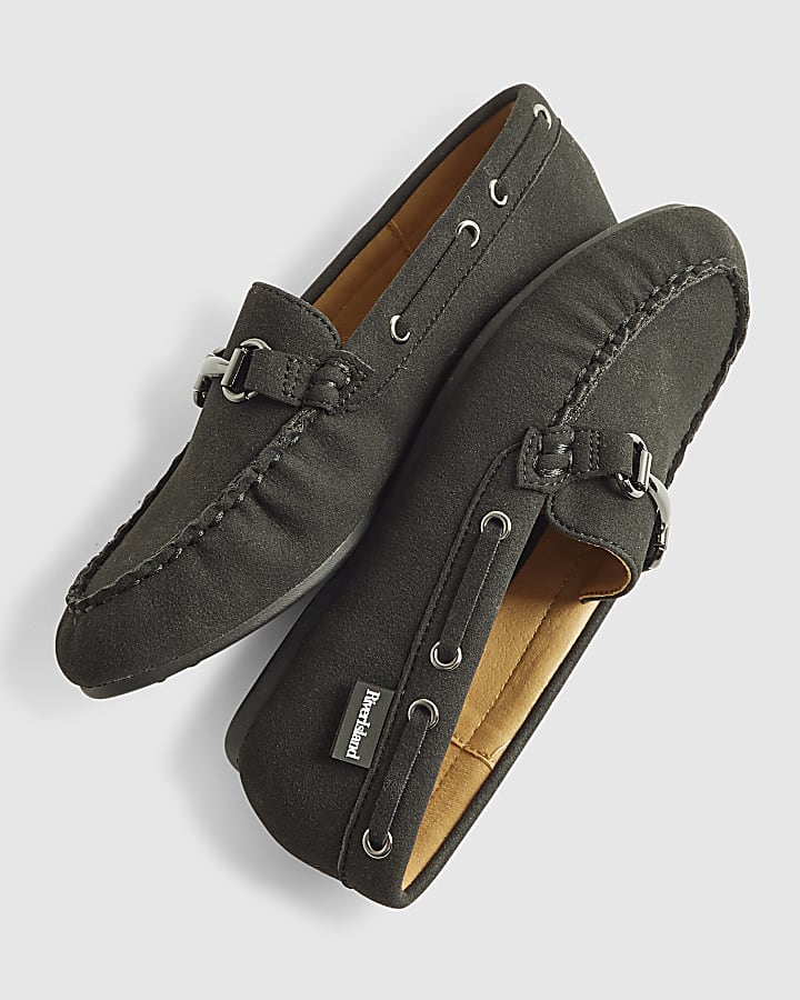 Boys Black Snaffle Loafers