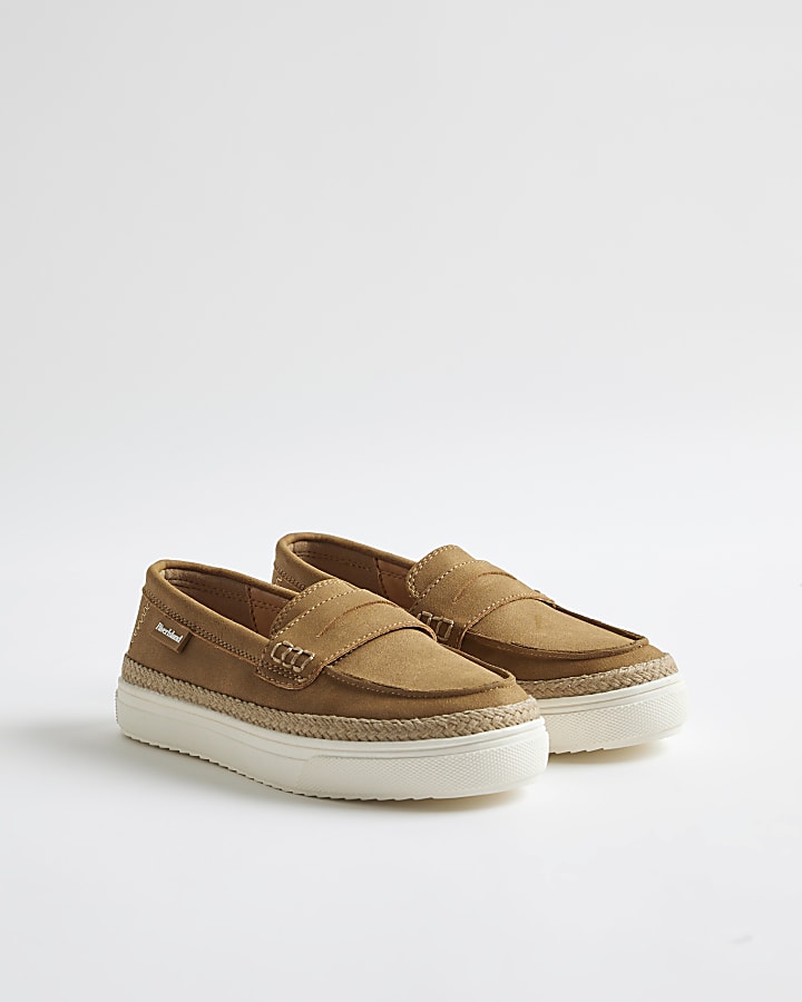 Boys Brown Espadrille Loafers