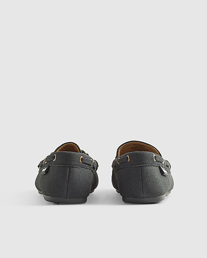 Boys Navy Snaffle Loafers