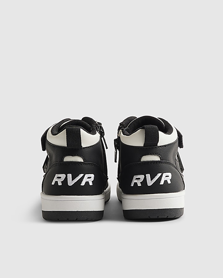 Boys White Monogram High Top Trainers