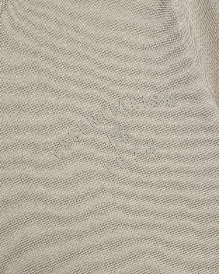 Mini Boys Beige Essentialism T-Shirt Set