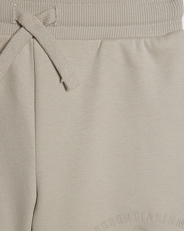 Mini Boys Beige Essentialism T-Shirt Set