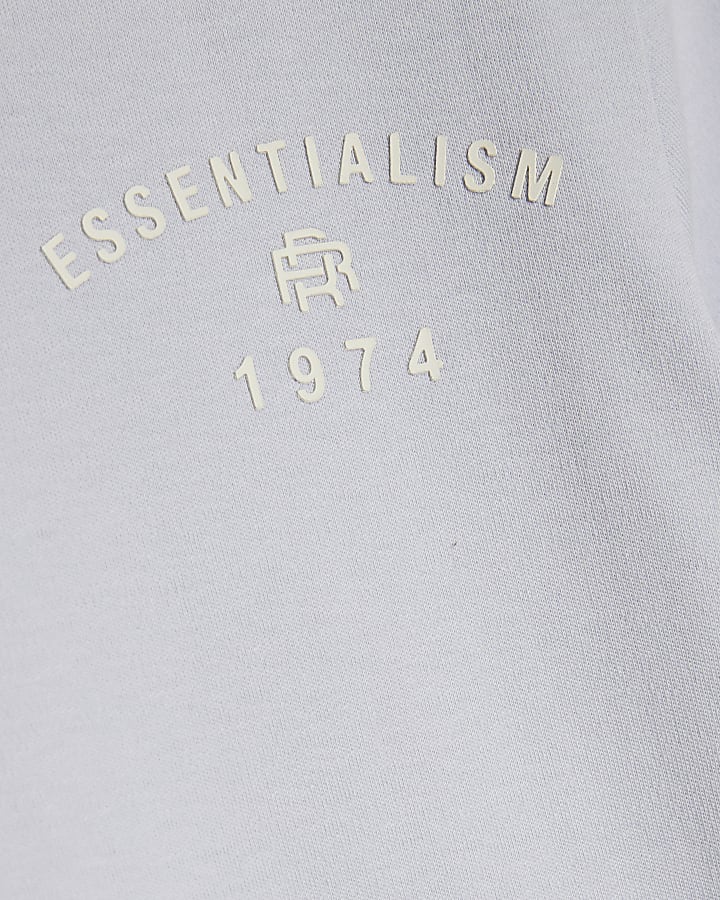 Mini Boys Blue Essentialism T-Shirt Set