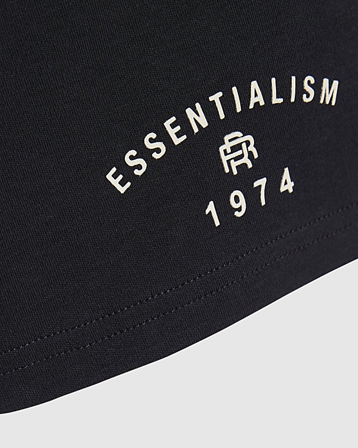 Mini Boys Blue Essentialism T-Shirt Set