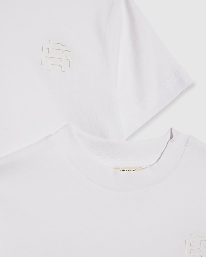 Mini Boys White RR Pack Of 3 T-Shirts