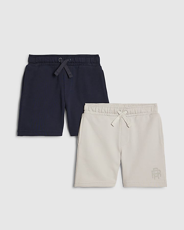 Mini Boys Navy RR Pack Of 2 Shorts