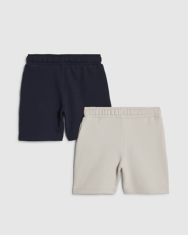 Mini Boys Navy RR Pack Of 2 Shorts