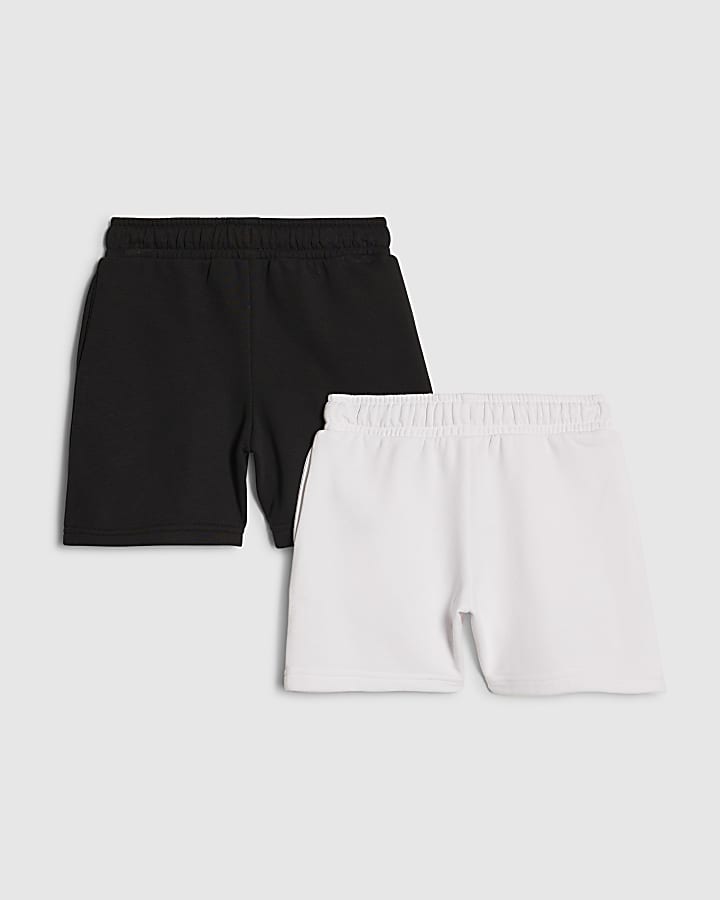 Mini Boys Black RR Shorts Set