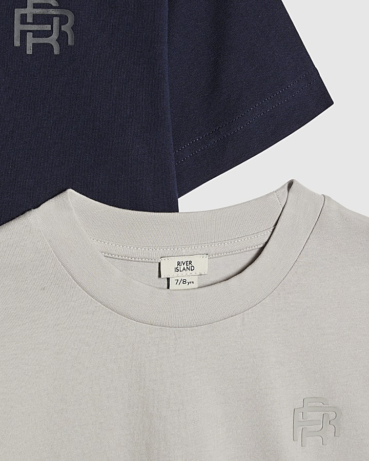 Boys Navy RI Pack Of 2 T-Shirts