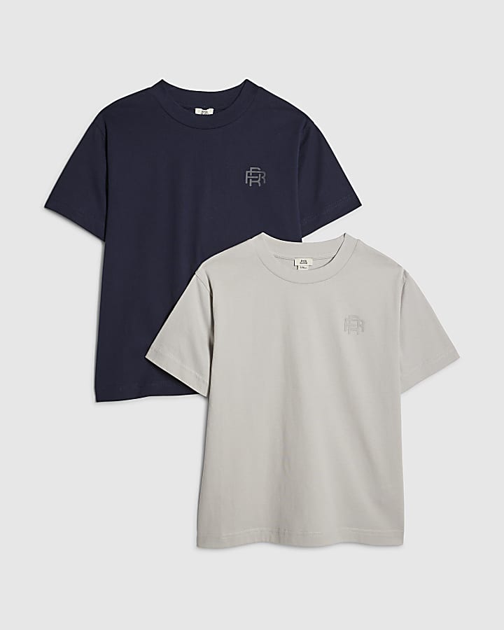 Boys Navy RI Pack Of 2 T-Shirts