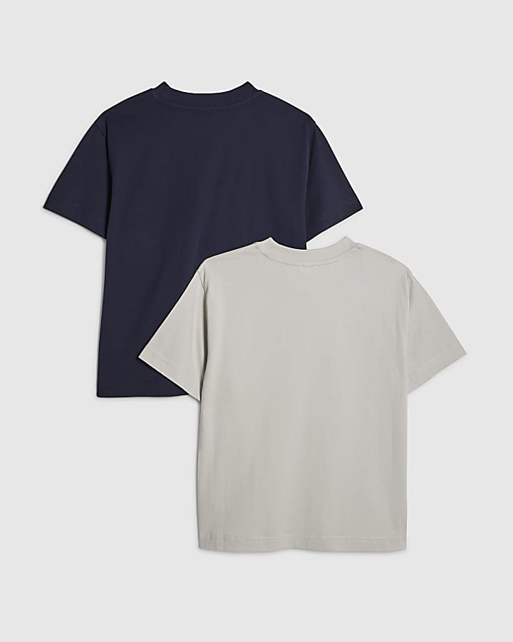 Boys Navy RI Pack Of 2 T-Shirts