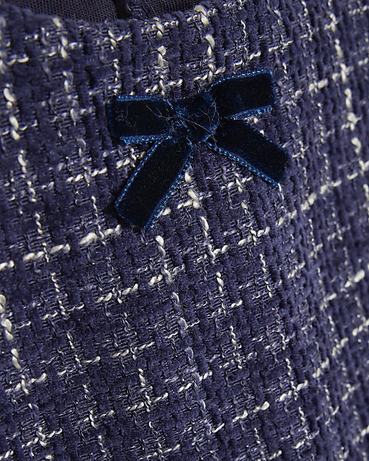 Baby Girls Navy Dress And Coat Set