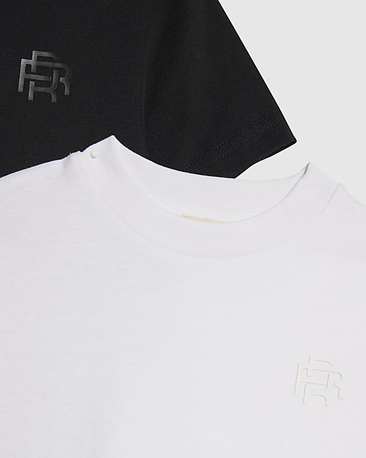 Mini Boys Black RR Pack Of 2 T-Shirts