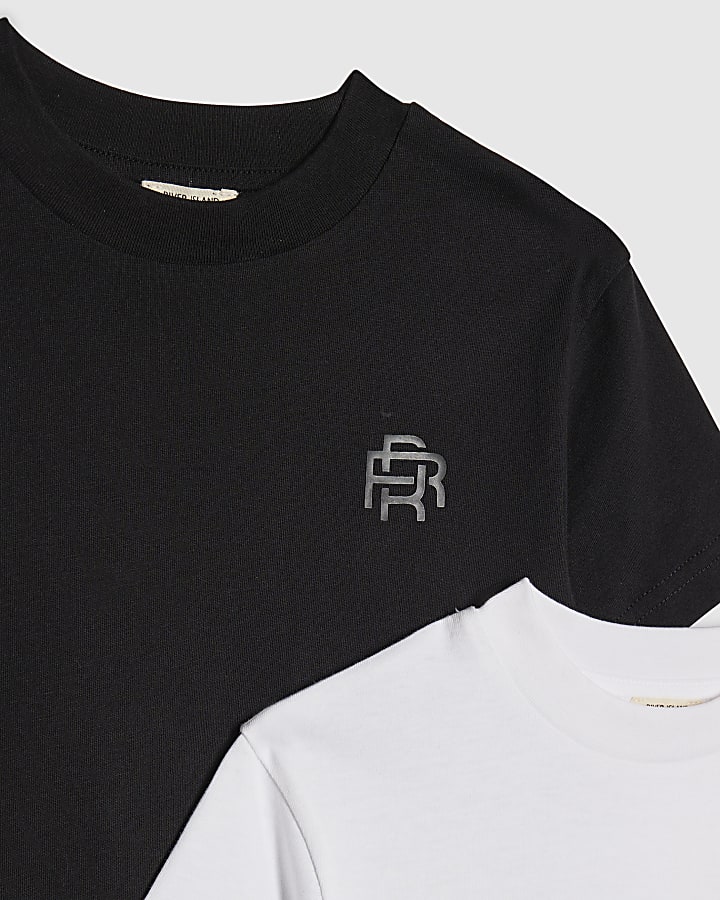 Mini Boys Black RR Pack Of 2 T-Shirts