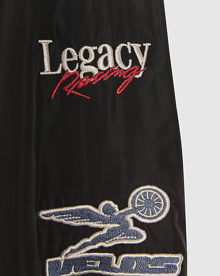 Mini Boys Black Multi Badge Bomber Jacket