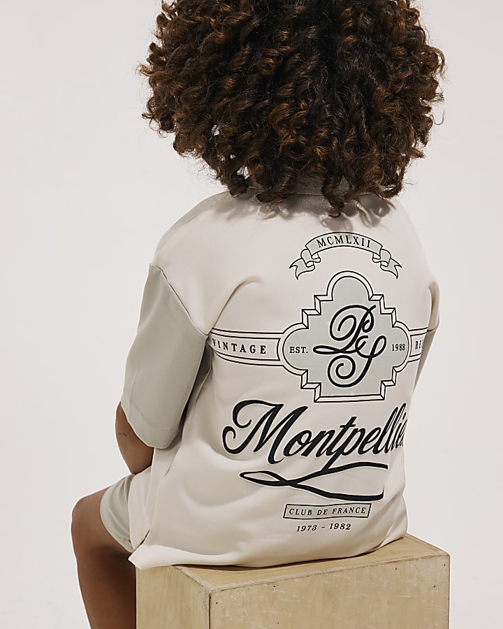 Mini Boys Green Montpellier Shirt & Short Set