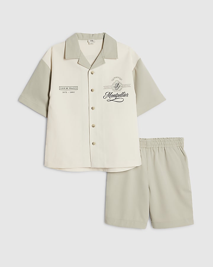 Boys Green Montpellier Shirt Set