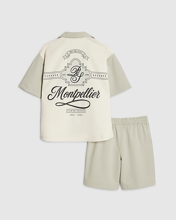 Boys Green Montpellier Shirt Set