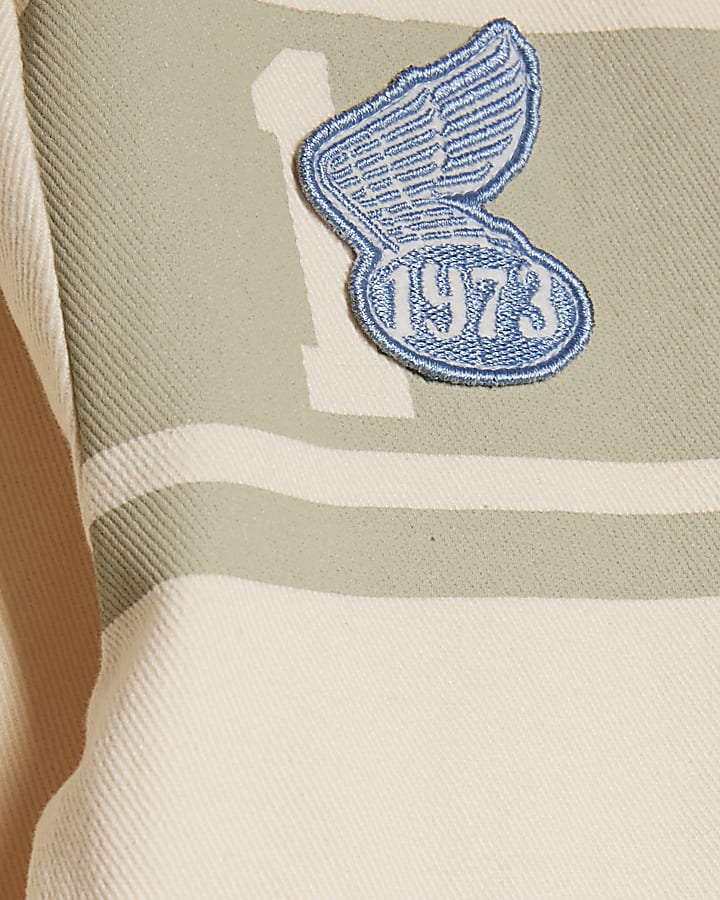 Mini Boys Cream Badge Shacket