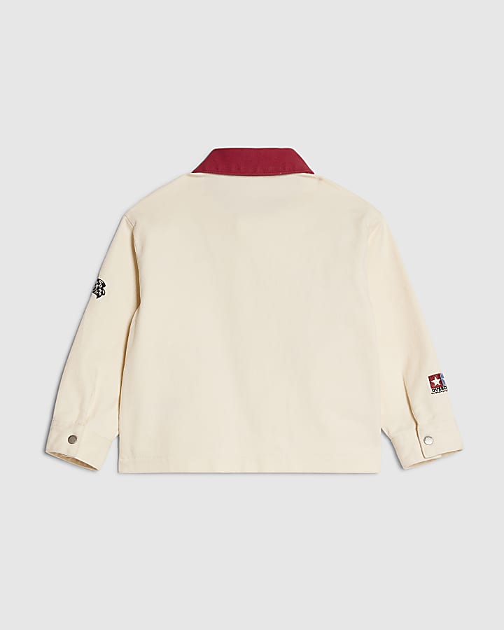 Mini Boys Cream Badge Shacket