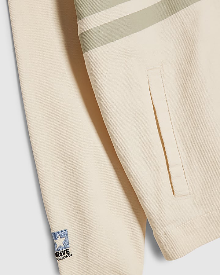 Boys Cream Badge Shacket