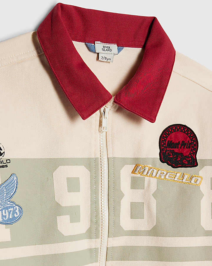 Boys Cream Badge Shacket