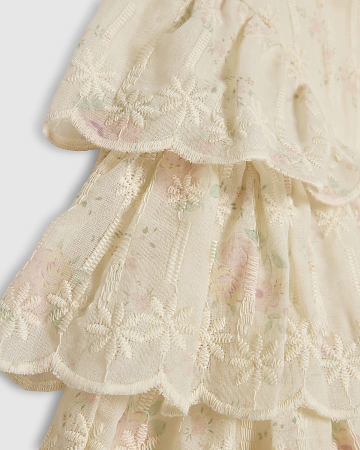 Mini Girls Yellow Floral Shirt Dress