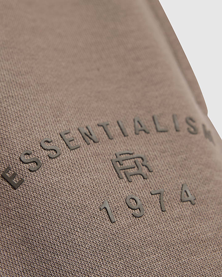 Mini Boys Brown Essentialism Hoodies Set