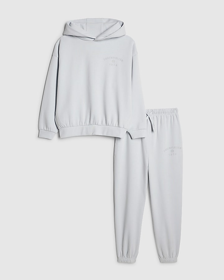 Boys Blue Essentialism Hoodie Joggers Set