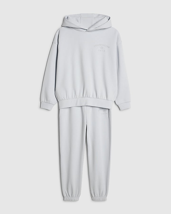 Boys Blue Essentialism Hoodie Joggers Set