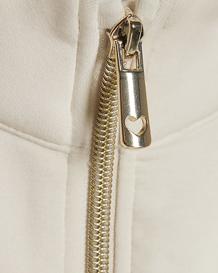 Girls Cream Rosette Tracksuit Set