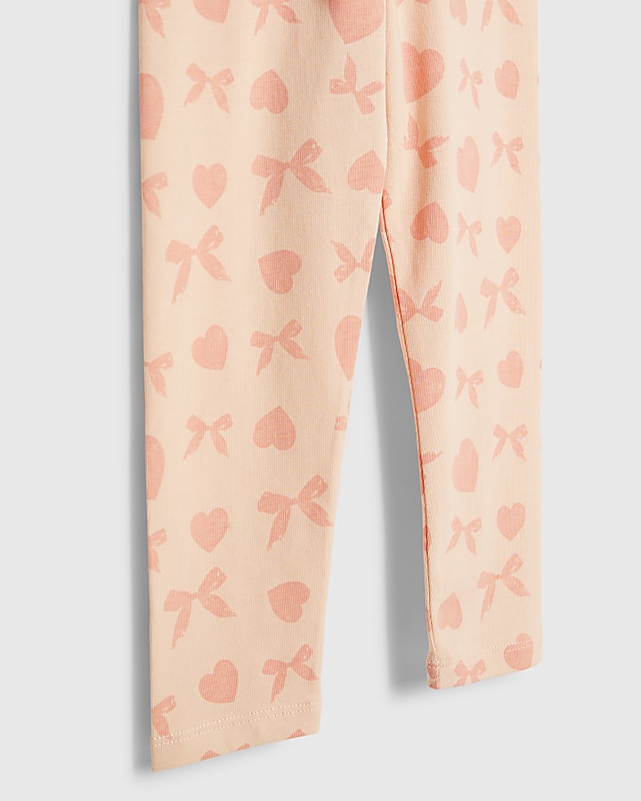 Mini Girls Pink Love T-Shirt Set