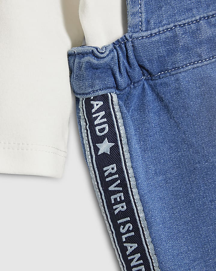 Baby Boys Blue Bear Dungarees