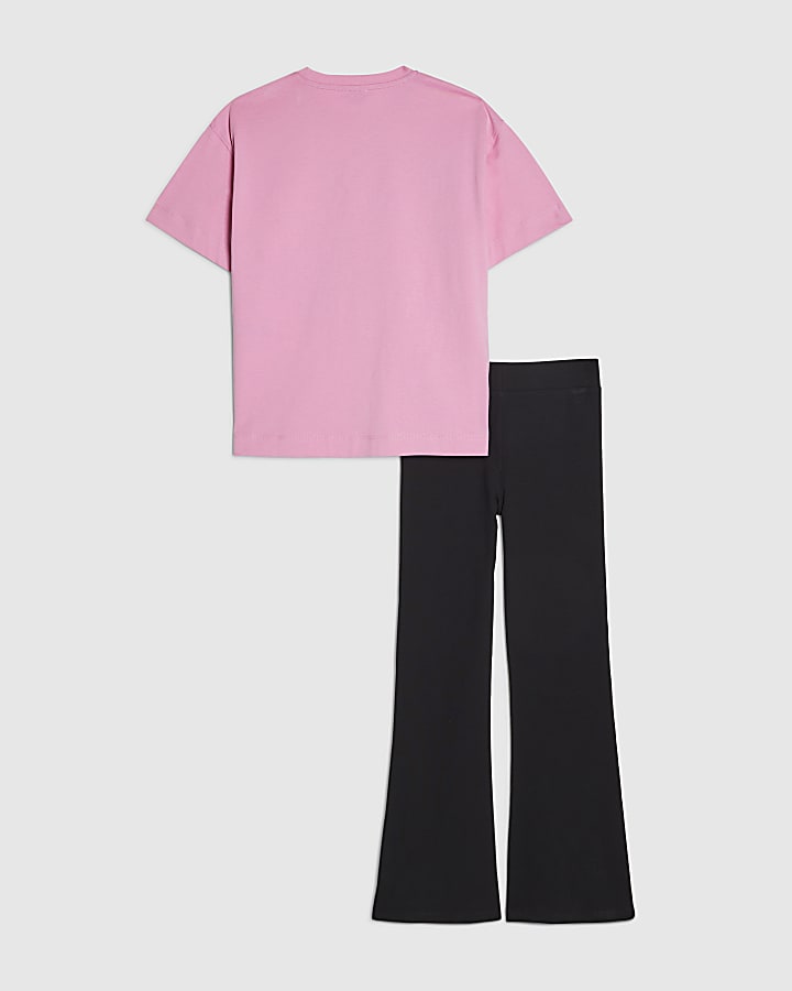 Girls Pink Love T-Shirt Set