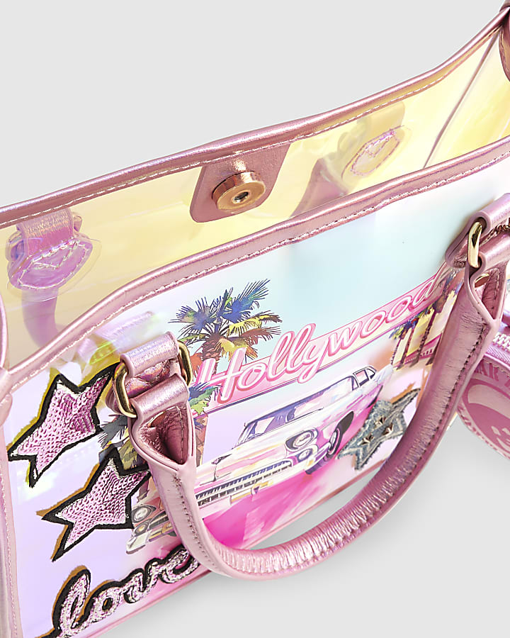 Girls Pink Year Zero Jelly Shopper Bag