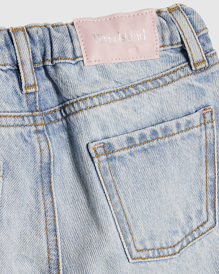 Mini Girls Blue Barrel Jeans