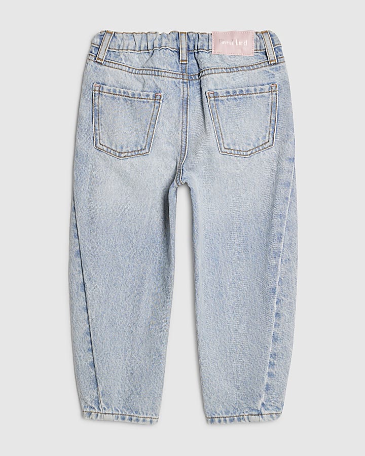 Mini Girls Blue Barrel Jeans