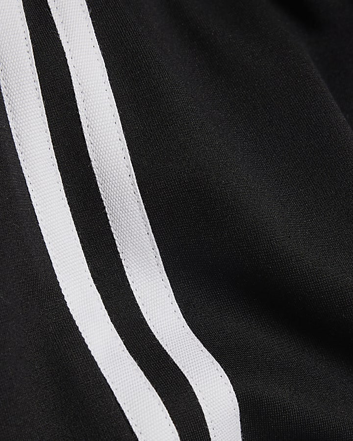 Girls Black Side Stripe Tracksuit Bottoms