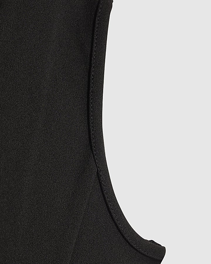 Girls Black Bow Waistcoat