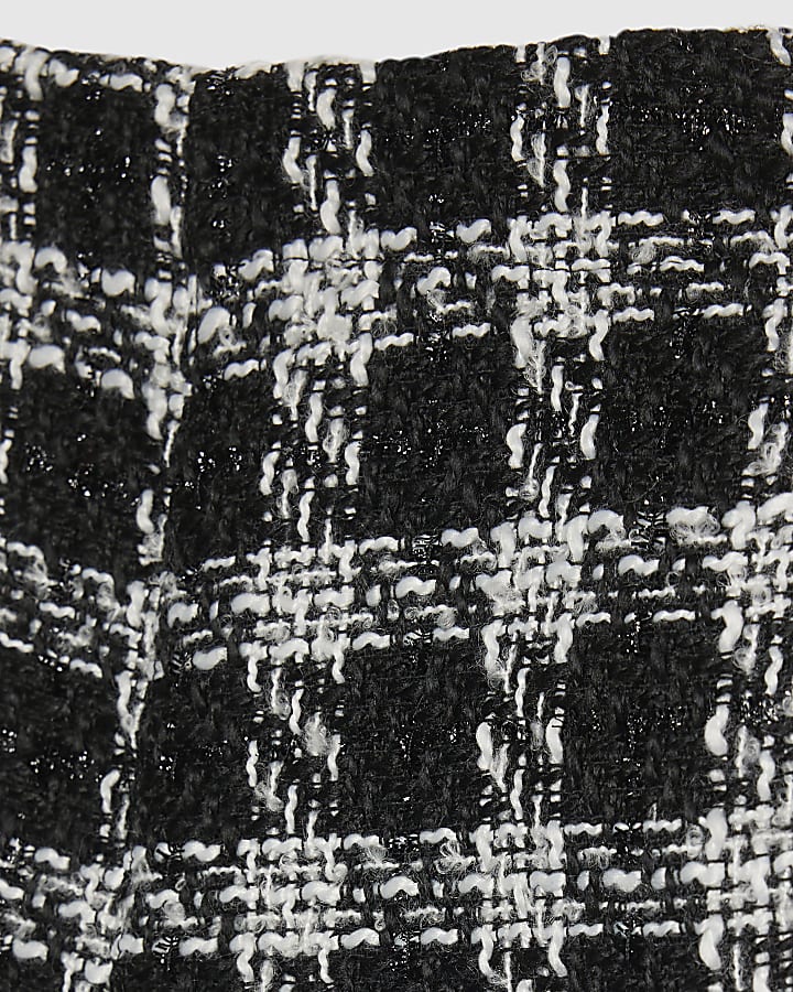 Mini Girls Black Boucle Frill Shorts