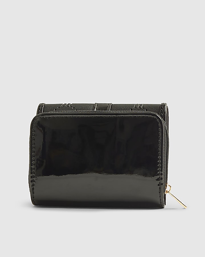 Girls Black Monogram Purse