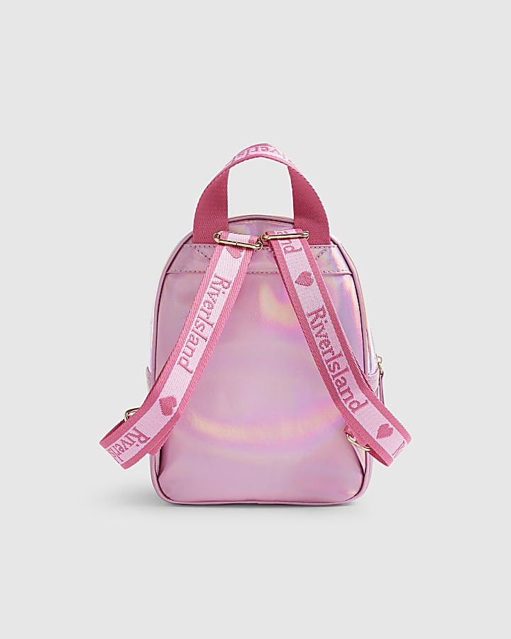 Girls Pink Jelly Printed Backpack